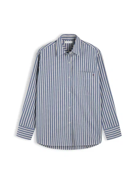 TOMMY HILFIGER Bluză ESS safir / galben muștar alb