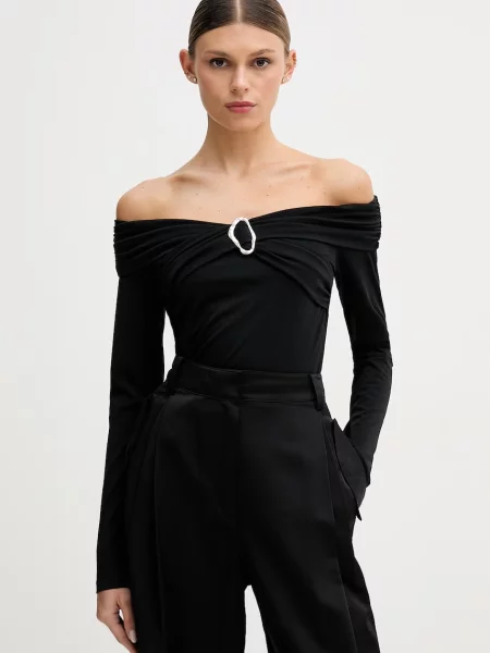 Sisley bluză pentru femei cu vâscoză negru