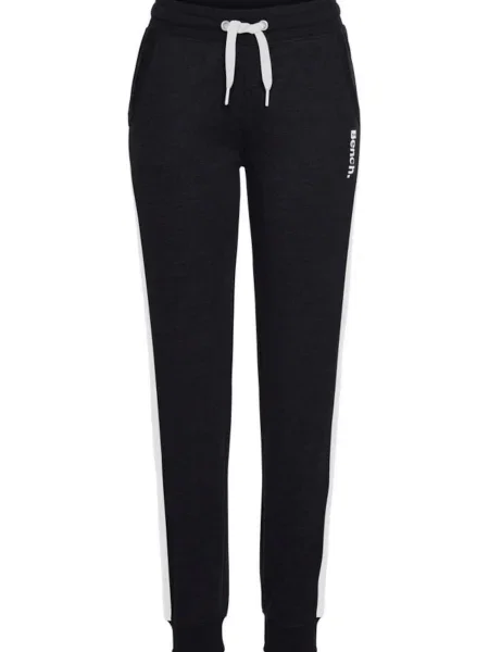 BENCH Pantaloni negru alb