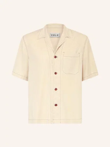 Cdlp Koszula Z Klapami Comfort Fit beige beżowa