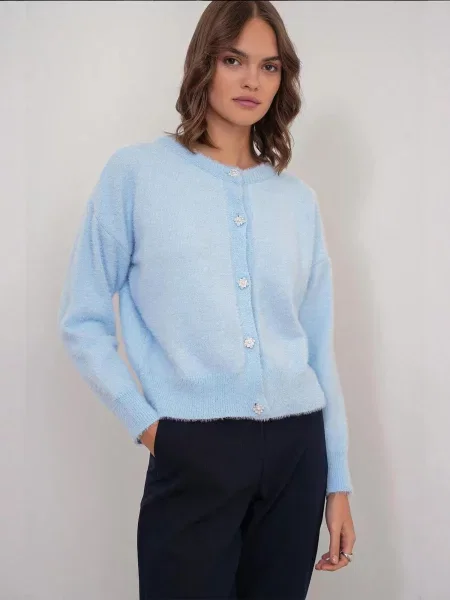 MixRay Kardigan Strickjacken světlemodrá