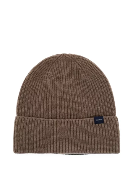 Pletený čepice Woolrich hnědý