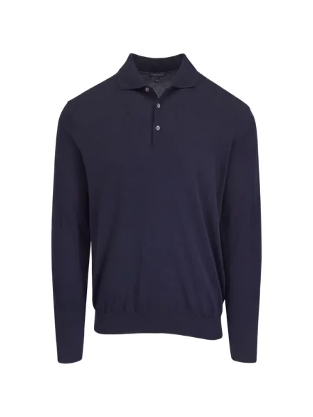 Lung tricou polo Peter Millar albastru