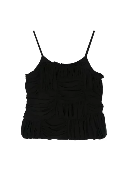 Top Comme Des Garcons z falbankami czarny