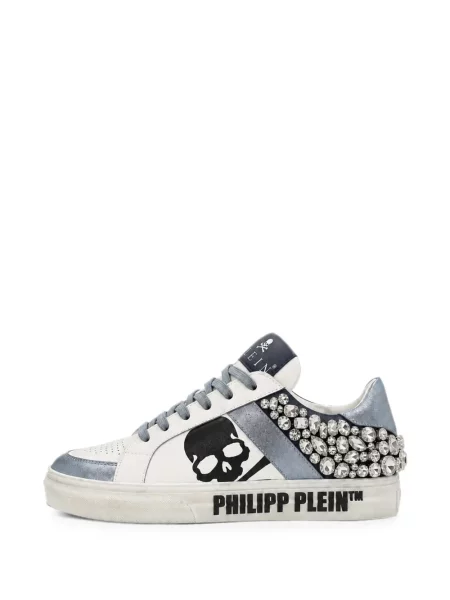 Top Philipp Plein cu strasuri alb