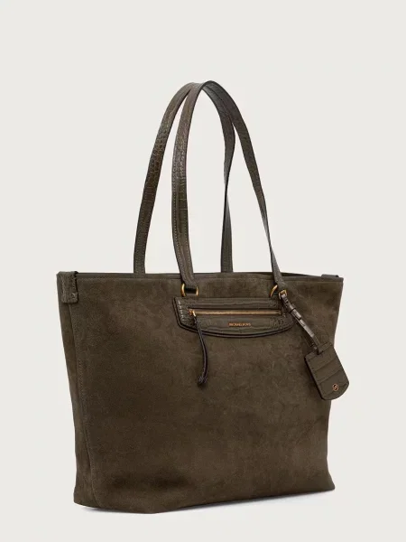 Geantă shopper Michael Michael Kors din piele verde