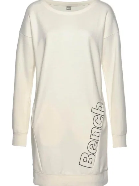 BENCH Obleka ecru črna