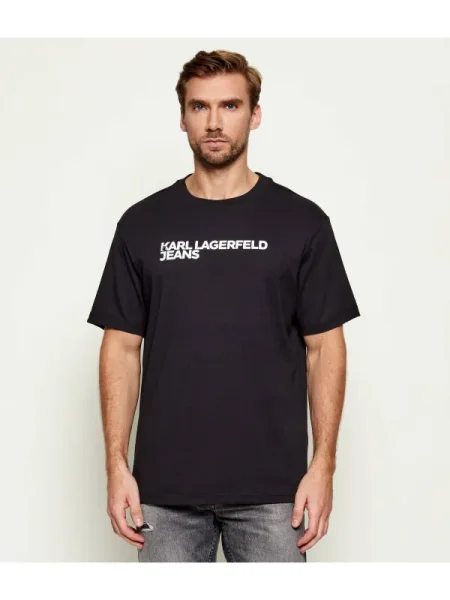 Karl Lagerfeld Jeans Póló Regular Fit fekete