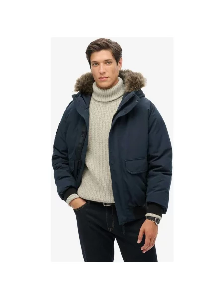 Kurtka Superdry Everest Faux Bomber L niebieski