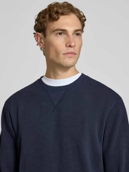 Bluza o kroju regular fit z mieszanki bawełny Scotch & Soda granatowa