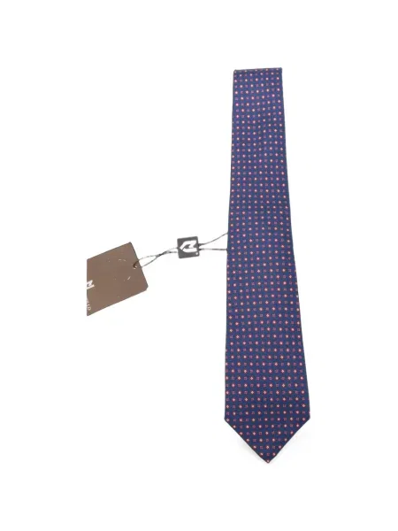 Cravată Kiton cu imagine cu imprimeu geometric albastru