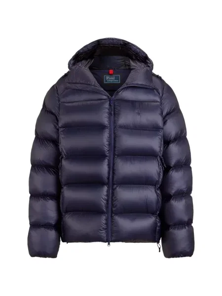 Mănuși Polo Ralph Lauren din piele de căprioară cu șireturi cu vârf închis albastru