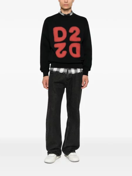 Hanorac Dsquared2 cu imagine negru