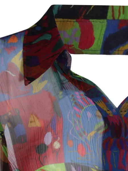 Cămașă Chloé de mătase albastru