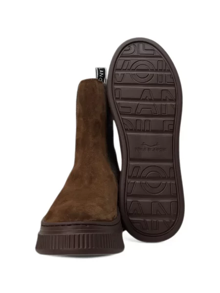Botine Voile Blanche din piele de căprioară maro