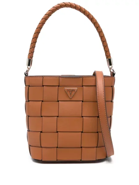 Geantă bucket Guess maro
