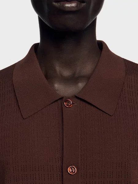 Рубашка Sandro коричневая