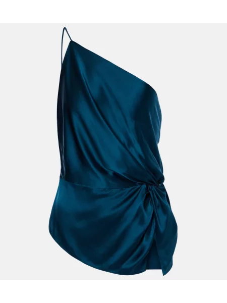 Satynowy top The Sei niebieski