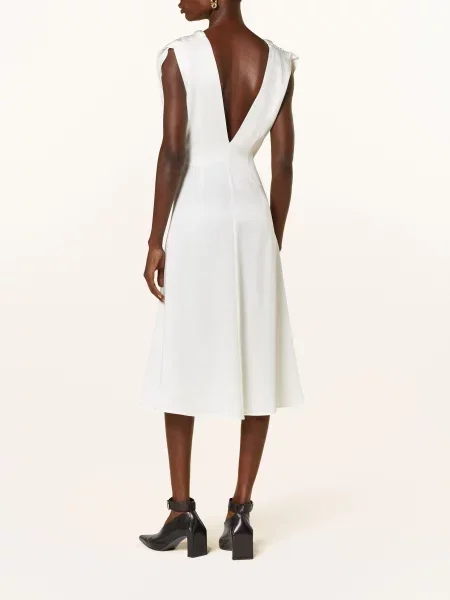 Jil Sander Sukienka Satynowa weiss biała
