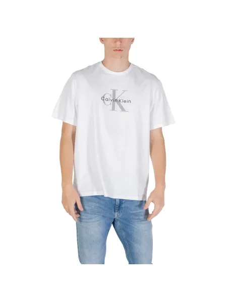 Calvin Klein Jeans majica za muškarce od pamuka bijela