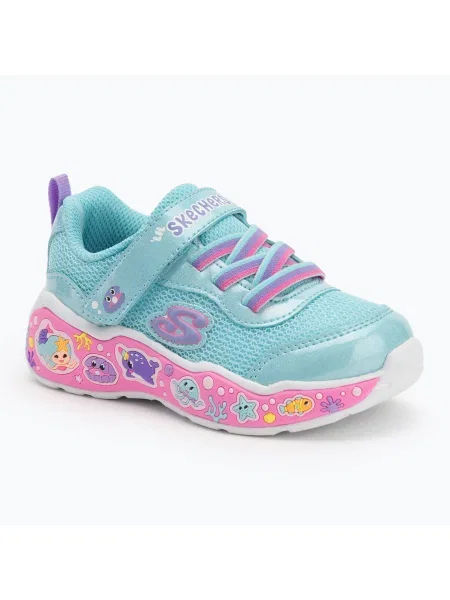 Детски обувки SKECHERS Play Scene Fun Squad turquoise синьо