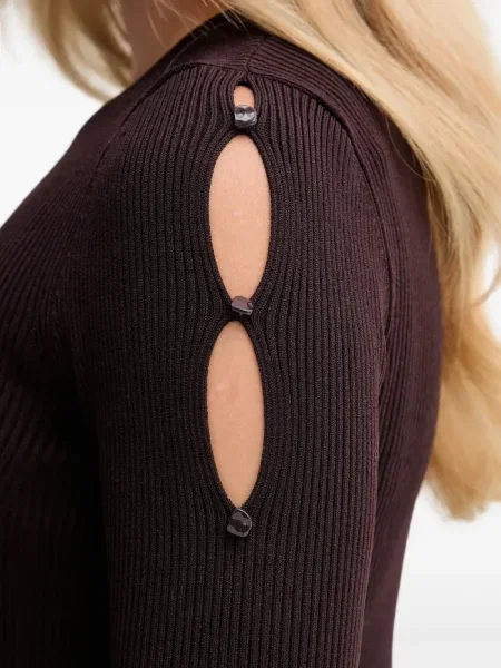 Top Sessun tricotate maro