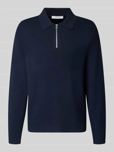 Sweter o kroju relaxed fit z mieszanki model ‘TELLER’ Selected Homme niebieski