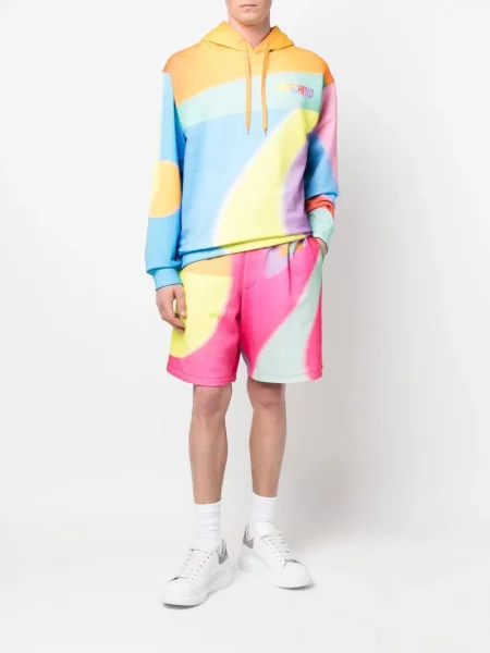 Raštuotos šortai Moschino rožinė