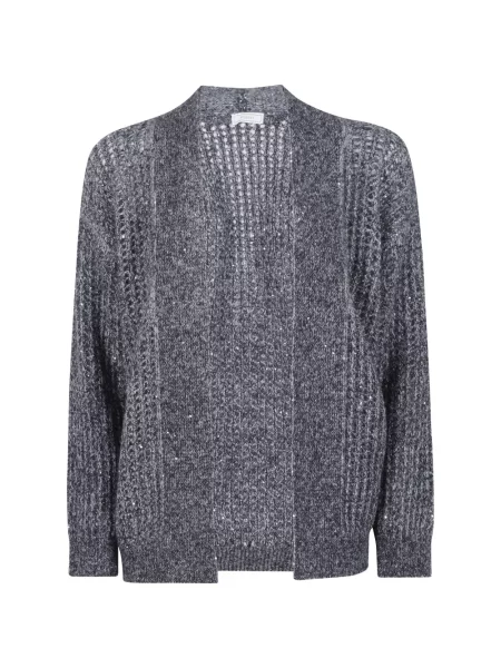 Cardigan Peserico cu paiete tricotate gri