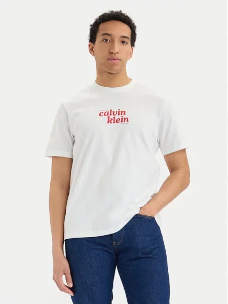 Calvin Klein Jeans Tricou SS alb