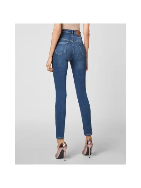Jeansy Philipp Plein z wysoką talią