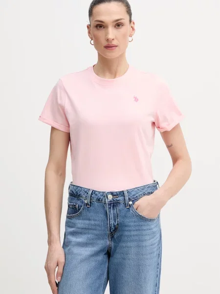 U.S. Polo Assn. tričko CREW NECK růžové