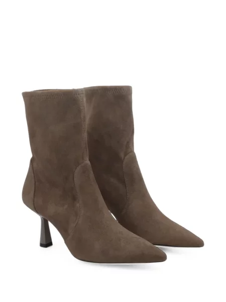 Cizme scurte Stuart Weitzman din piele de căprioară gri