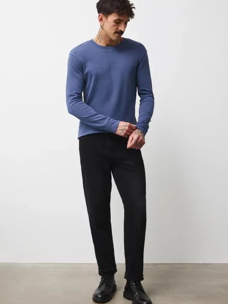 Тениска с дълъг ръкав Medicine тъмносиньо