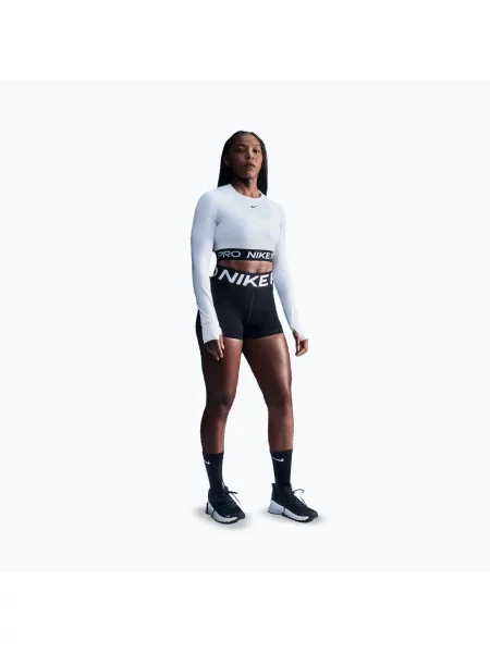 Šortky Nike Pro Sculpt High Waisted 3" Biker black/white bílé