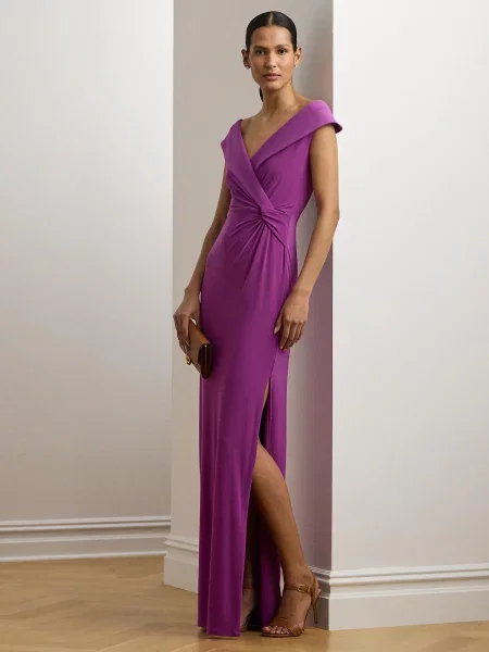 Vakarinė suknelė Lauren Ralph Lauren violetinė