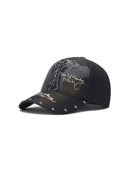 Ed Hardy Șapcă gri bazalt / negru alb