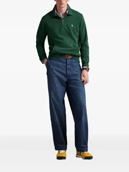 Chiloți Polo Ralph Lauren din țesătură twill cu autograf cu glugă albastru