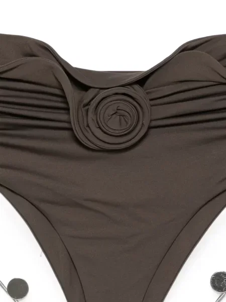 Bikini Magda Butrym cu volane maro