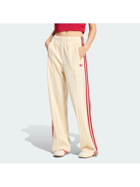 ADIDAS ORIGINALS Nohavice Firebird krémová / brusnicová