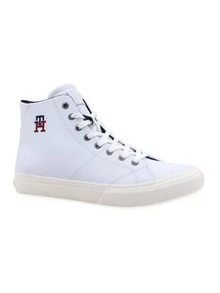 Sneakersy Tommy Hilfiger skórzane w miejskim stylu białe