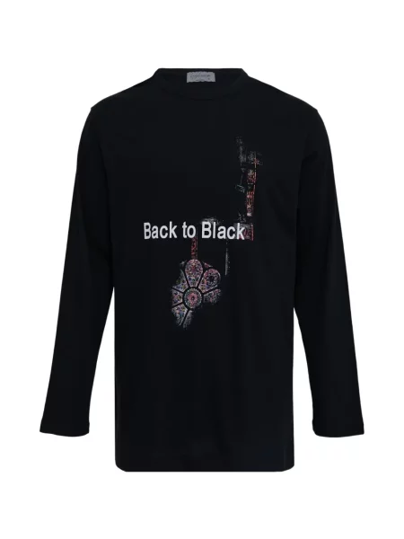Grafic tricou Yohji Yamamoto lung negru