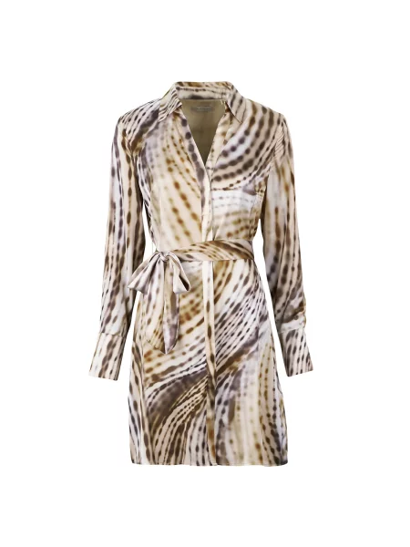 Mini rochie mini Guess din satin mini bej