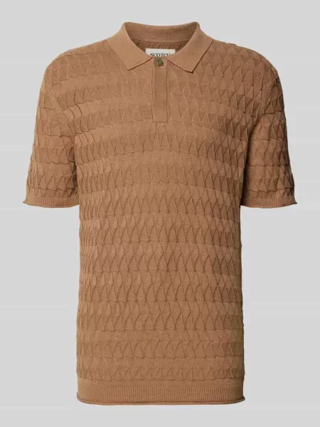 Koszulka polo w kroju regular fit ze strukturalnym wzorem Scotch & Soda