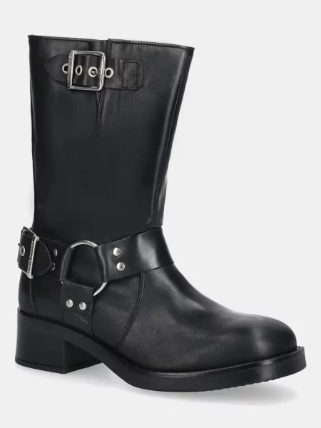 Кожени боти Steve Madden Blessing с равна подметка с лека изолация черно