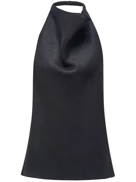 Lniany top 12 Storeez czarny