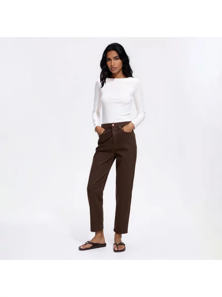 Reserved Mom fit slim farmer dark grey jeans szürke