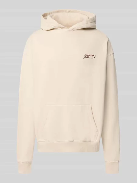 Bluza z kapturem o kroju regular fit z mieszanki bawełny Pegador beżowa