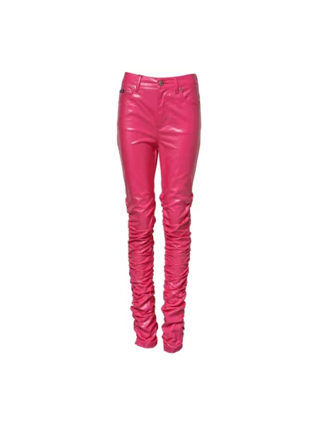 Skinny jeansy skinny Dolce And Gabbana różowe