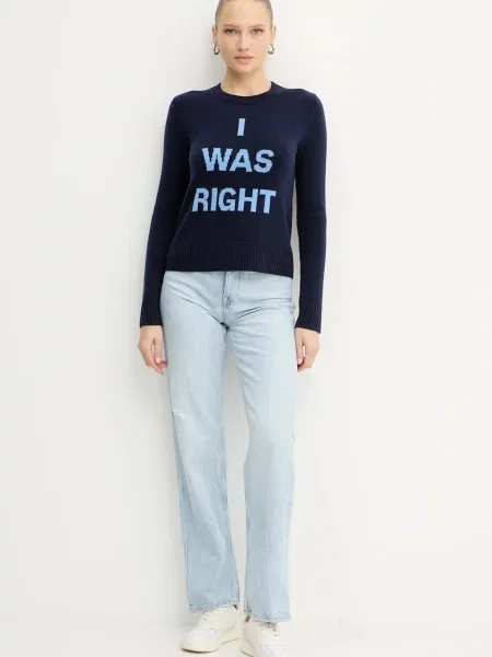 Вовняний светр MAX&Co. легкий синій